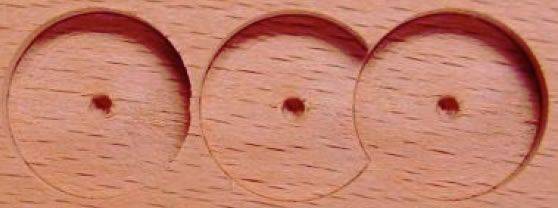 3 tipos diferentes de agujeros limpios en la base y sin astillas con brocas para madera
