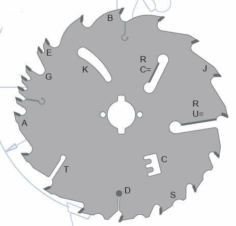 Distintos tipos de forma y diseño de un disco sierra circular