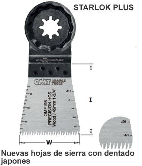Hojas de sierra, discos, cuchillas y accesoriuos de lijado para herramientas oscilantes