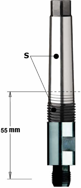 Portaherramientas conico para brocas intercambiables